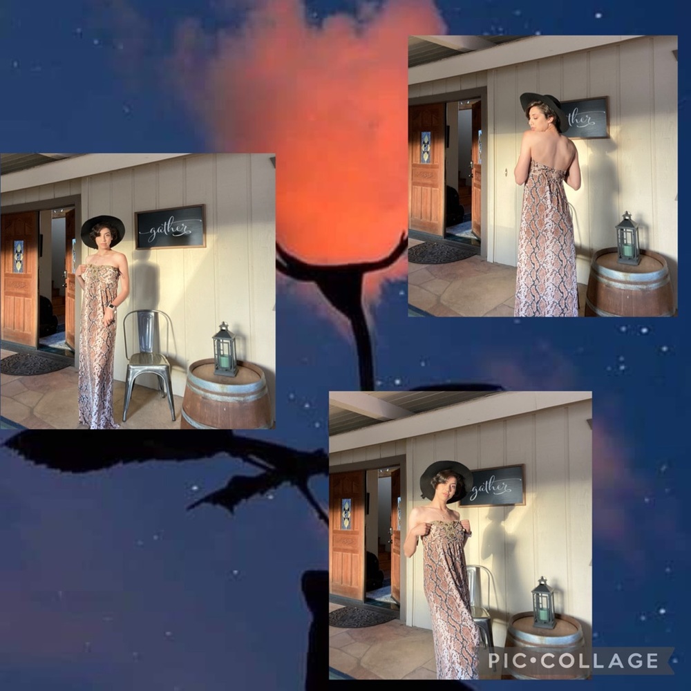 Bebe strapless summer dress